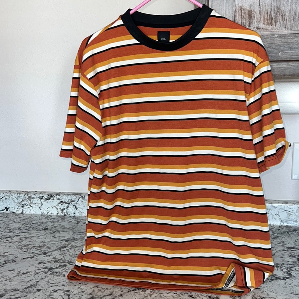 River Island (ASOS) Striped Ringer Tee